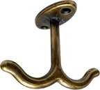 10 Pcs Zinc Alloy Ceiling Double Hook Cabinet Wardrobe Coat Towel Hat Hook - Image 8