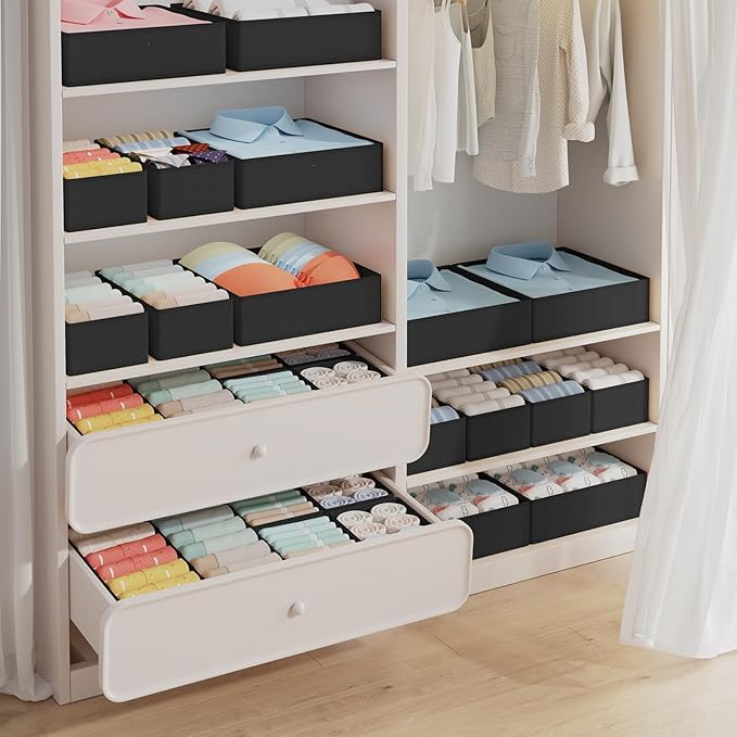 DIMJ Drawer Organizer Clothes Storage- 18 Pack Baby Dresser Organizer - Image 4