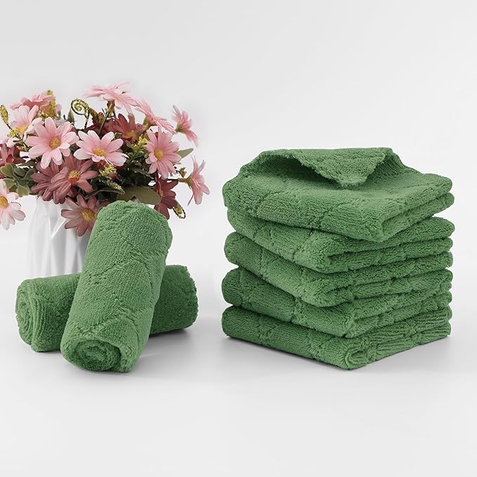 Homaxy 12 Pack Kitchen Dish Cloths, Super Soft and Absorbent Coral Velvet Dish - Image 6