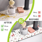 Chrismas Sink Faucet Absorbing Mat Christmas Sink Splash Guard Drying Mat - Image 6