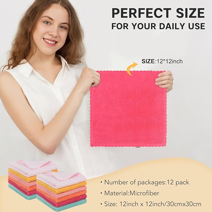Microfiber Face Cloth Reusable Makeup Remover Facial Cleansing Towel Ultra Soft - Image 2