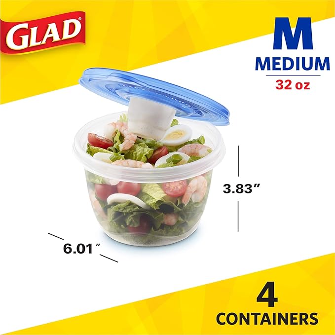 GladWare To Go Lunch Food Storage Containers | Easy to Use Glad Food Storage - Image 2