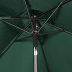 Blissun 7.5 ft Patio Umbrella, Yard Umbrella, Outdoor Market Umbrella with Push Button Tilt Crank, Dark Green - Image 3