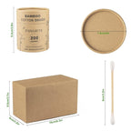 Bamboo Cotton Swabs 400 count, Organic Cotton Swab Round Tips, Natural Wooden - Image 5