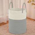 Large Woven Laundry Basket Hamper, 80L Cotton Rope Storage Bin by JMvicyroam