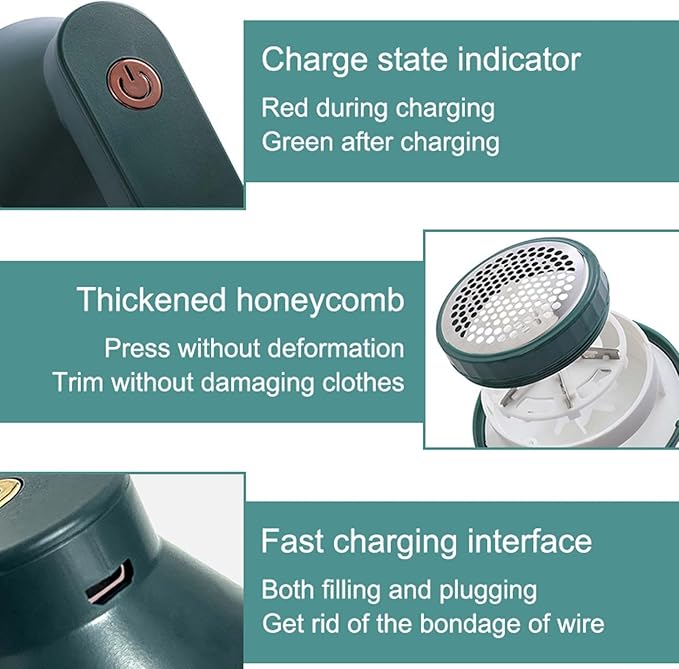 Lint Shavers, Fabric Shaver USB Rechargeable Lint Remover Electric Lint Shaver - Image 7