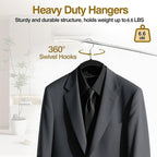 Plastic Hangers 50 Pack, Heavy Duty Clothes Hangers - Image 4