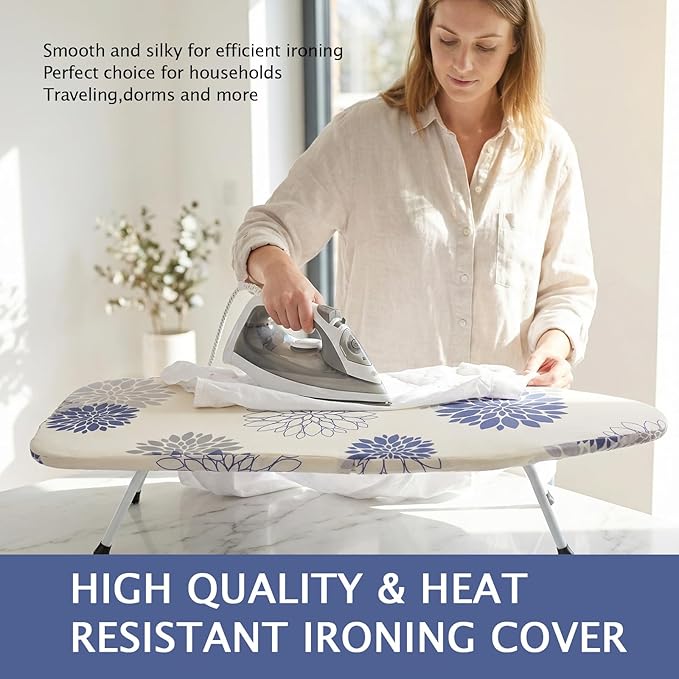 SheeChung 12.5"x32" Small Ironing Board Cover and Pad, Fits Mini Table Top - Image 5