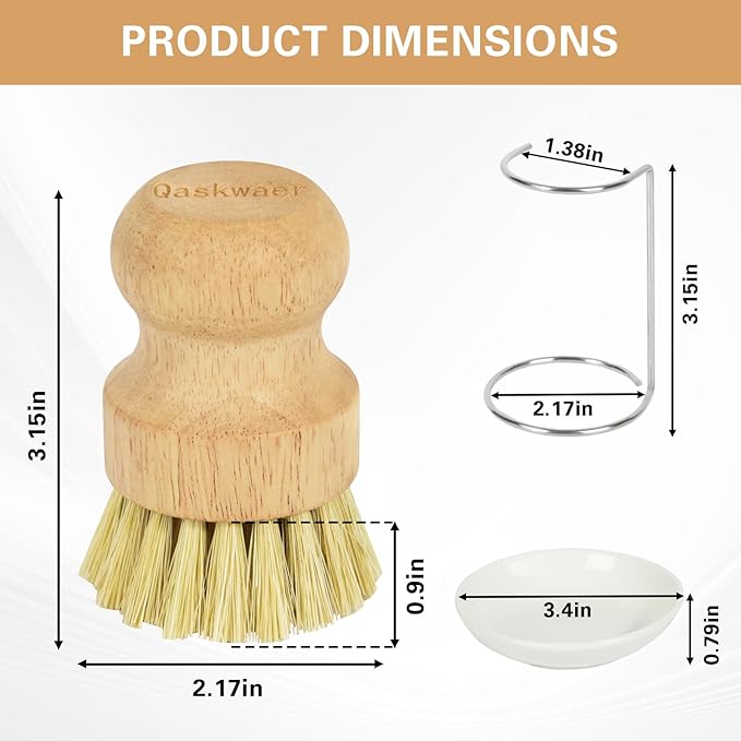 Wooden Dish Brushes, Dish Dishwashing Brush - Image 2