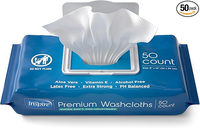 Inspire Adult Wet Wipes, Wash Cloths | Adult Wipes by Inspire