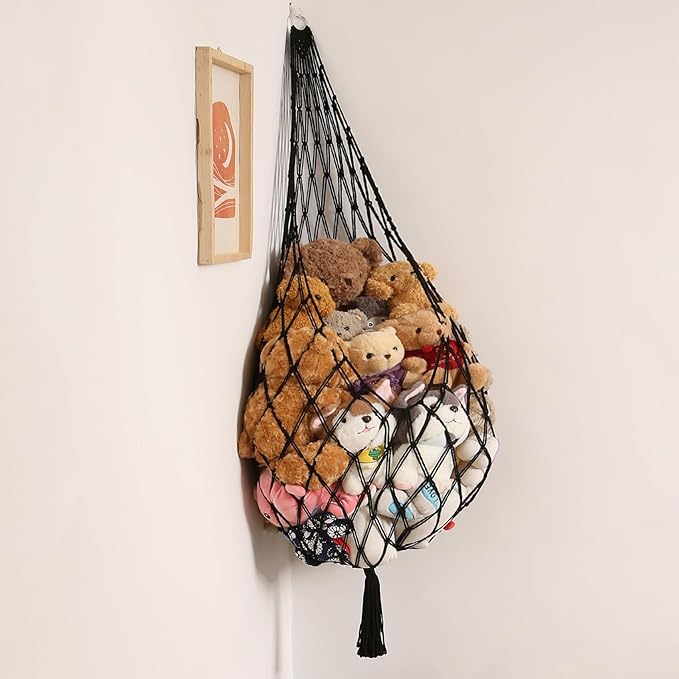 Novel Stuffed Animal Hammock Corner Hanging Net by Amdermi