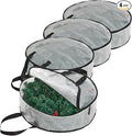 4 Pack Clear Christmas Wreath Storage Bags 24 Inch by Unknown