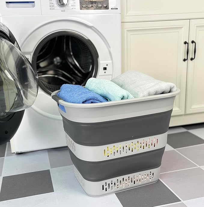 SAMMART 40L Collapsible Plastic Laundry Basket - Image 5
