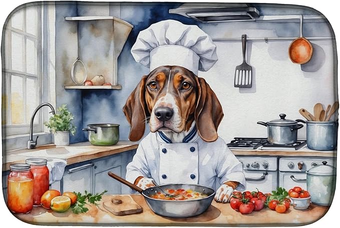 Caroline's Treasures DAC6186DDM American English Coonhound The Chef Dish Drying by CarolinesTreasures