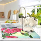 Ultra Absorbent Microfiber Dish Drying Mat, Hummingbird - Image 5