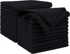 AIDEA Microfiber Cleaning Cloth Black 20PK, Microfiber Towels by AIDEAHOME