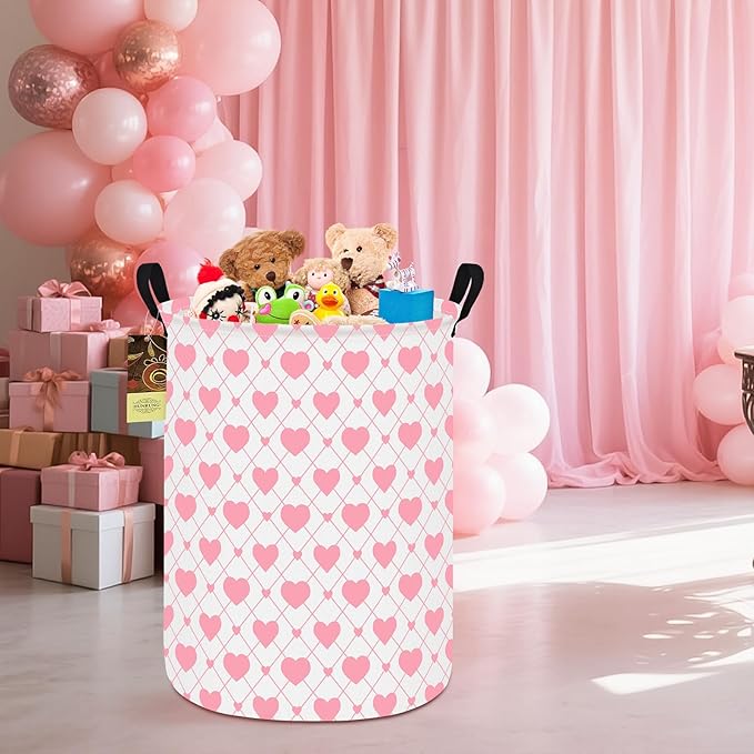 HUNRUNG Laundry Hamper, Large Canvas Fabric Lightweight Storage Basket Toy - Image 6