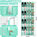Windyun 40 over the Door Shoe Organizer Large Mesh Pocket Hanging Shoe Rack - Image 2