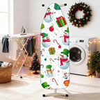 Nuxovilar Ironing Board Cover Winter Snowman Collage Pattern Polyester 15x54 - Image 2