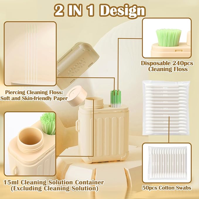 XANGNIER Ear Piercing Cleaner, Ear Piercing Cleaning Kit, Earring Hole Piercing - Image 6