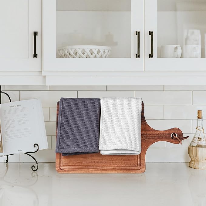 QUILTINA Dish Towels Set, 100% Cotton Waffle Weave Kitchen Towels 6 Pack - Image 7