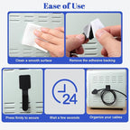 100 Pcs Hook and Loop Cable Ties, Self Adhesive Cable Management Desktop Cable - Image 4