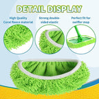 Reusable Microfiber Mop Pads Washable Wet & Dry Sweeping Cloths Mop Head - Image 2
