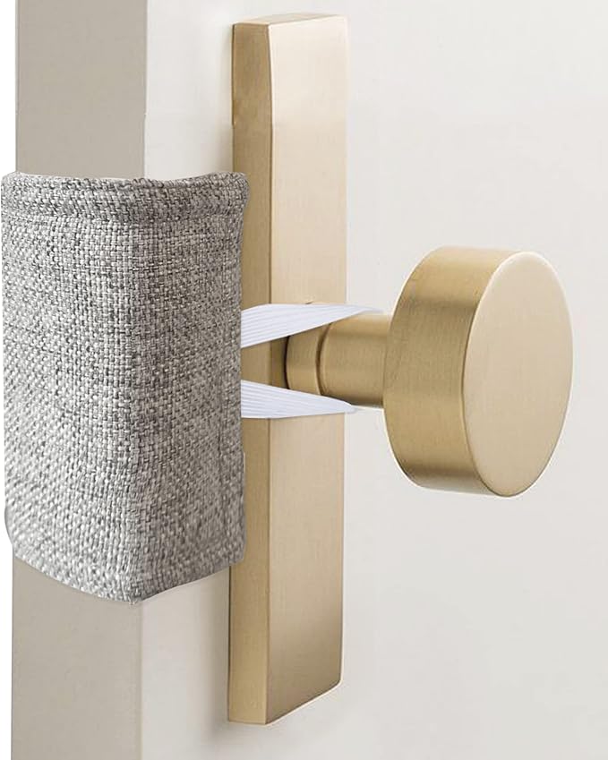 Door Silencer Padded Door Latch Cover, Baby Door Cushion Quiet Closer Door Lock - Image 5