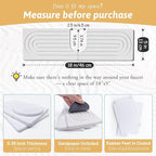 U Shape Sink Draining Mat Behind Faucet, Super Absorbent Diatomite Fast Drying - Image 2