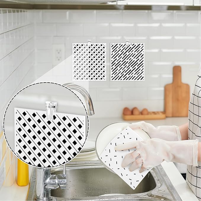 6 Pack Swedish Dishcloths for Kitchen, Swedish Rags Dish Towels - Image 5