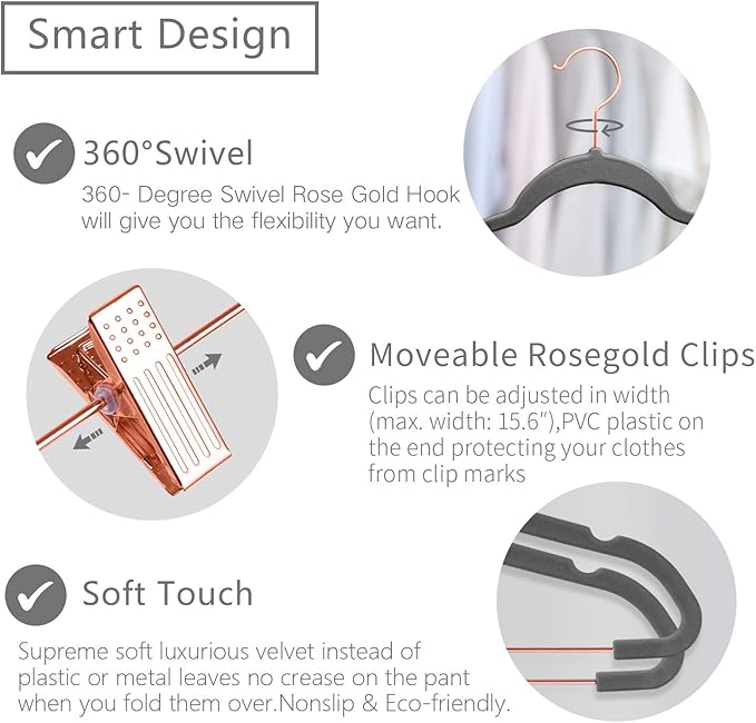 MIZGI Premium Velvet Pants Hangers - Image 3