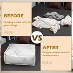 6 Packs Clear Zippered Storage Bags Sweater Moth Bags Plastic Storage - Image 5