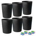 YGJT Small Trash Can, 6 Pack 1.8 Gallons Bathroom Trash Can, Slim Waste Basket by YGJT