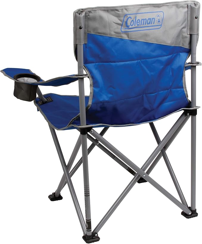 Coleman Big-N-Tall Camping Chair with Cup Holder & Side Pocket, Water-Resistant XL Outdoor Seat Supports up to 600 lbs, Great for Camping, Tailgating, Firepits, Patio, & More - Image 3