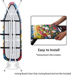 Floral Print Ironing Board Cover and Pad, Stretch Standard Size Thick Padding - Image 4