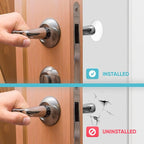Strongest Home Wall Door Handle Stopper Set. 7 Pieces of White Silicone Door - Image 5