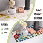 Sink Faucet Absorbing Mat, 2 Pack Drying Mat Around Faucet Sink Splash Guard - Image 3