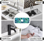 Green Tropical Palm Leaf Summer Kitchen Sink Splash Guard Faucet Mat 1 Pcs - Image 7