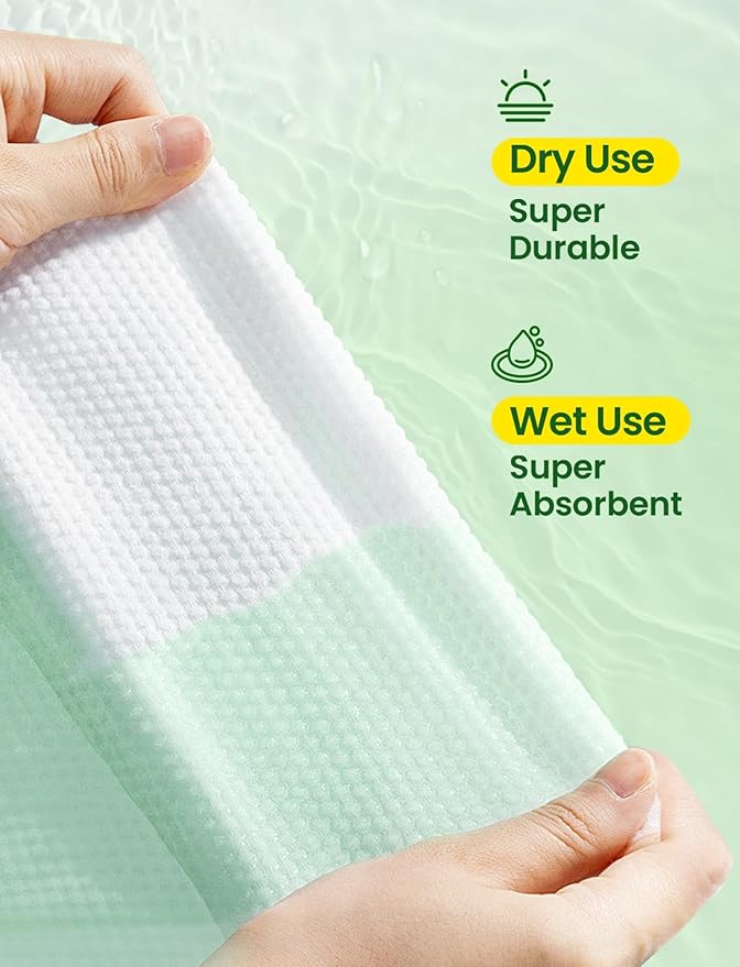 Elvira 200 Count Disposable Face Towels, Biodegradable Skincare Facial - Image 9