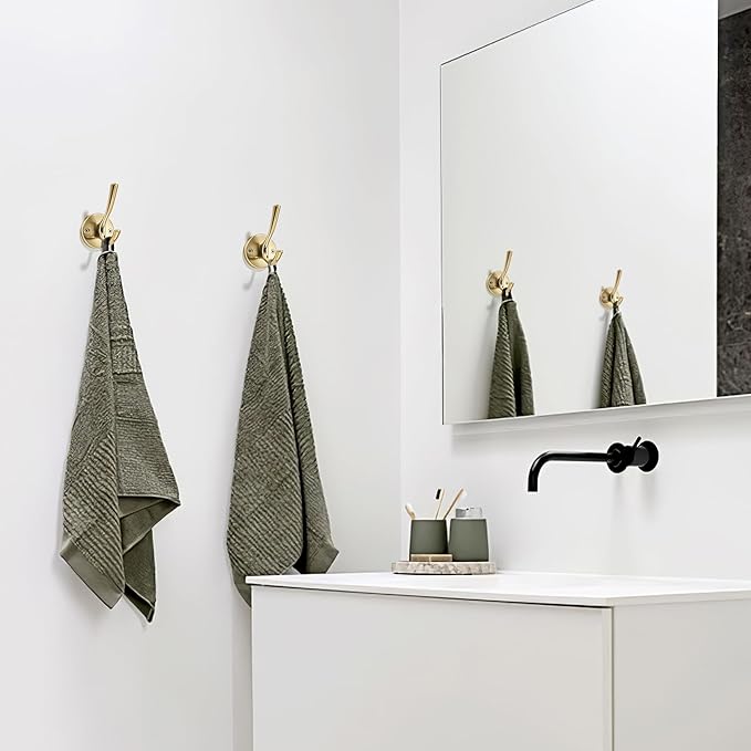 TUNNY 3 Pack Round Coat Towel Hooks - Image 5