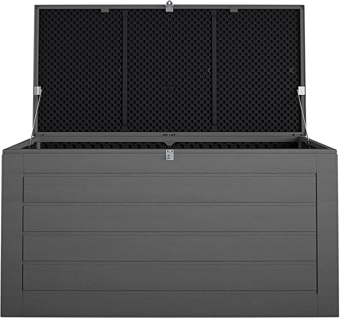Cosco Outdoor Living 88180BGY1E Cosco Outdoor Patio Storage, Extra Large, 180 Gallons, Charcoal Deck Box, Black/Gray - Image 10