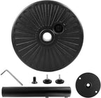 50LBS Round Umbrella Base Water Filled with Steel Umbrella Holder, Heavy Duty Fillable Umbrella Base Stand for Outdoor, Patio, Lawn, Garden (Black) (Stripes) - Image 3