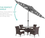 Best Choice Products 10ft Solar Polyester LED Lighted Patio Umbrella w/Tilt Adjustment and UV-Resistant Fabric - Image 2