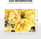 Yellow Peony Dish Drying Mats for Kitchen Counter, Absorbent Reversible - Image 2