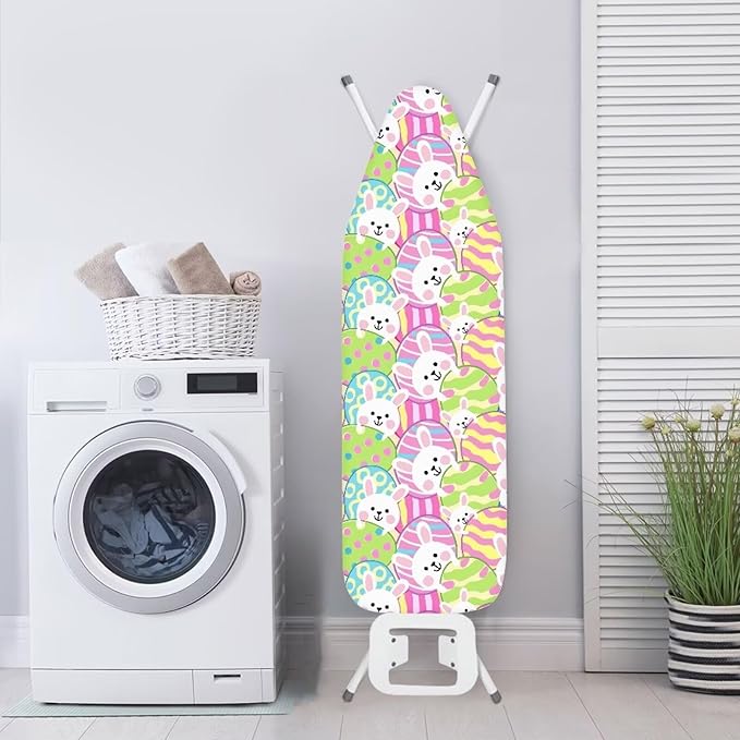 Sprowallow Cartoon Rabbit Ironing Board Covers Silicone Coating 15x54 inch - Image 3