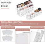 6 PCS Desk Drawer Organizer, Bathroom Drawer Organizer Trays - Image 5