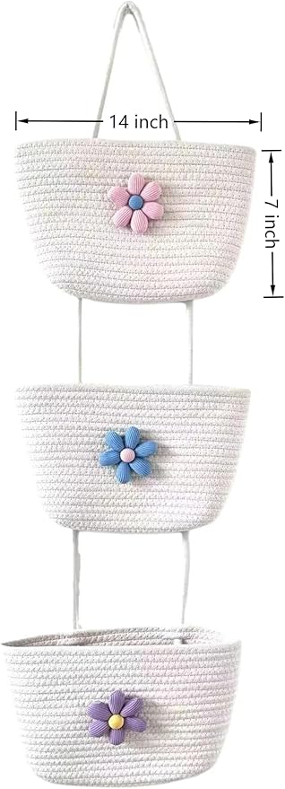 Nursery Must-Have! 3-Tier Cotton Hanging Baskets - Image 4