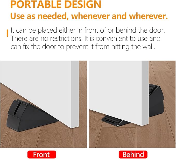 Heavy Duty Door Stopper, 3 Inch High Large Adjustable Spring Door Stop - Image 5