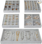 Fixwal Jewelry Organizers and Storage, 14in Stackable Jewelry Drawer Organizer by Fixwal