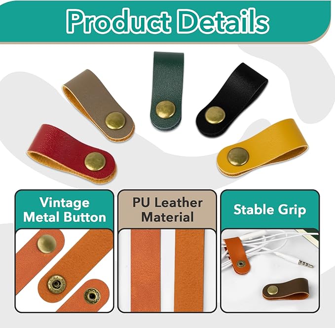 20 Pcs Leather Cord Organizer - Image 5